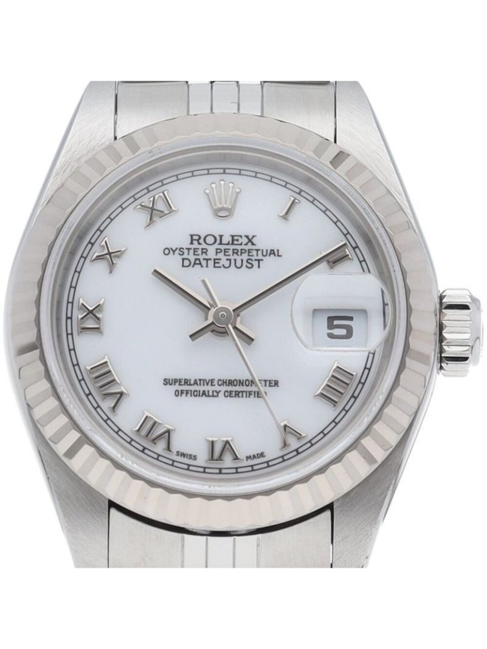 Rolex Datejust Watch 18k White Gold SS Polished